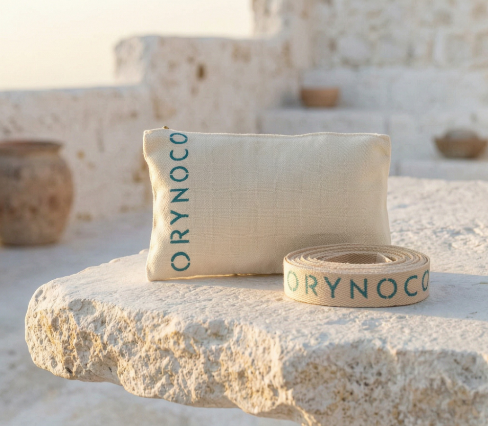 orynoco pouch and strap on stone